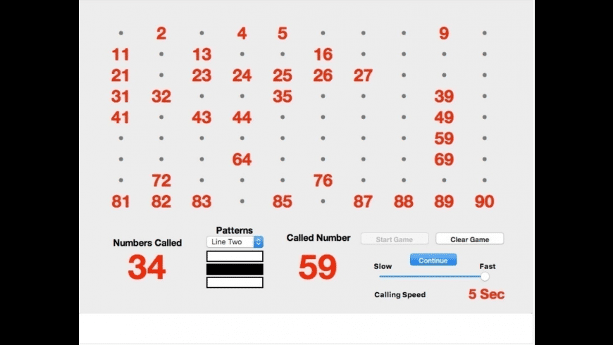 Bingo caller software for mac free